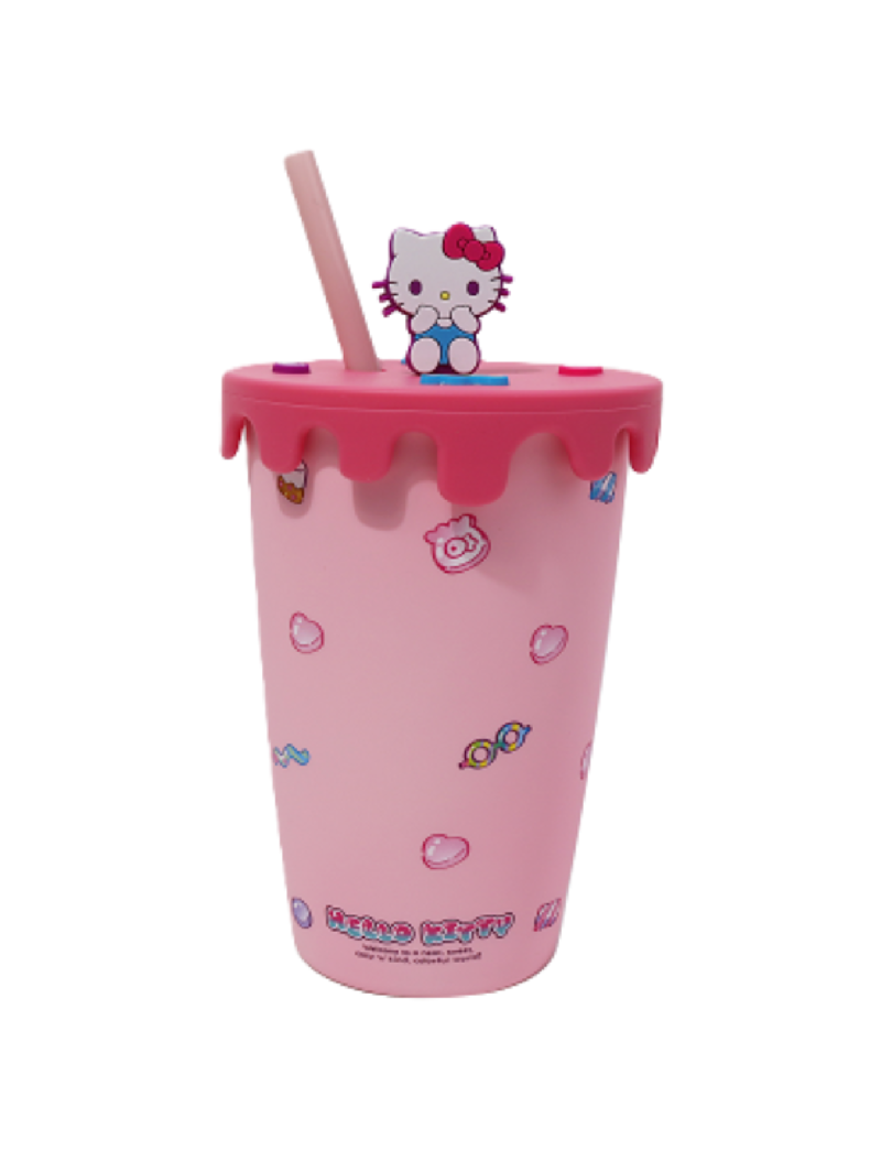 Sanrio Sweet Factory Hello Kiitty Ceramic Cup With Lid & Straw 400ml