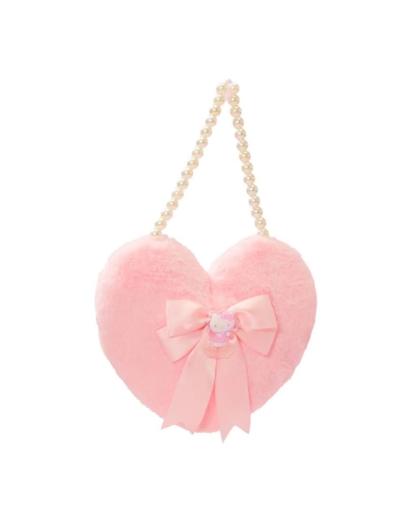 Sanrio Hello Kitty Plush Heart-Shaped Coin Purse 