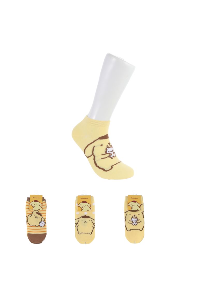 Sanrio Pompompurin 2 Pairs Women's Ankle Socks (Assorted Designs)